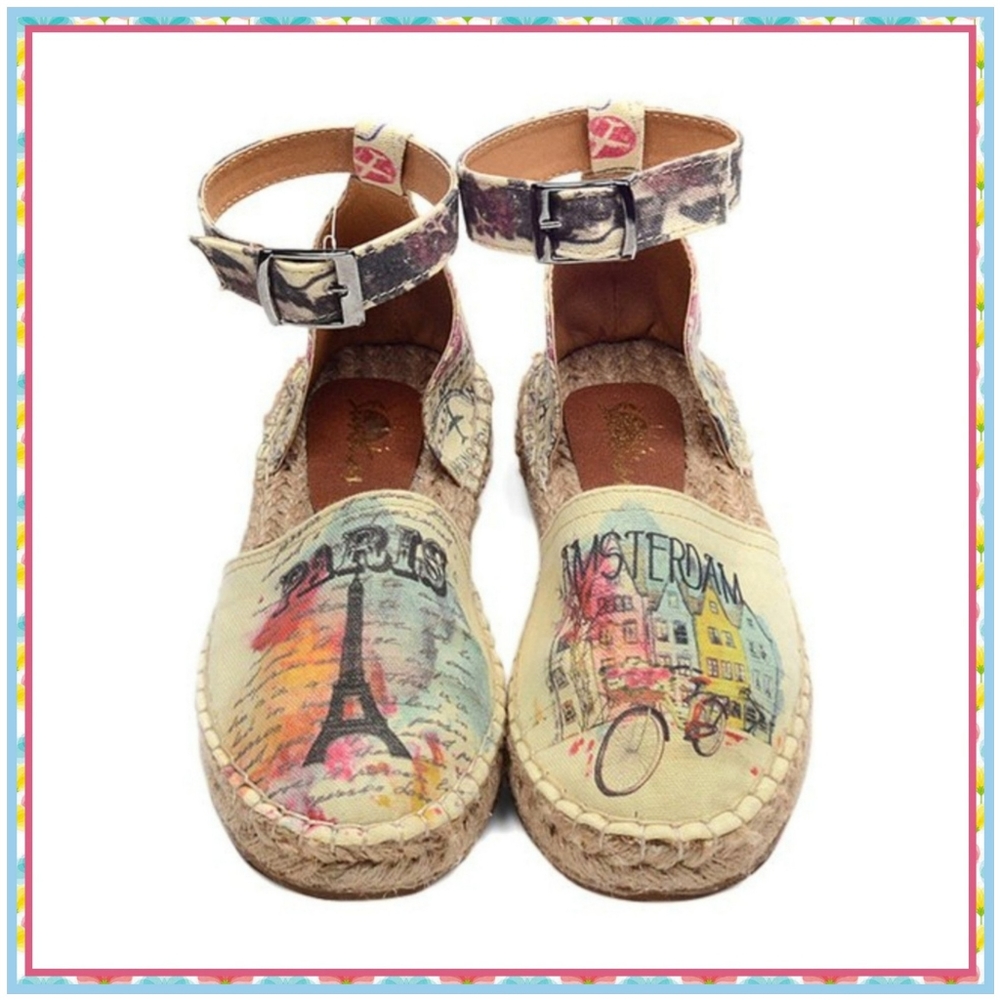 Sundias Boho Paris/Amsterdam Canvas Espadrilles